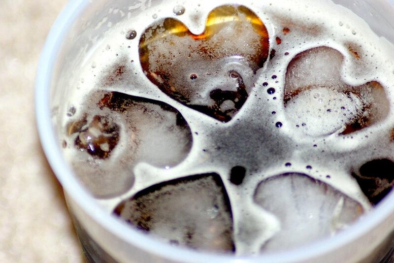 Heart-shaped Ice Cubes — Brown