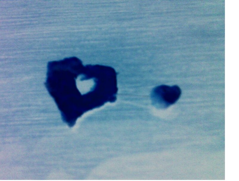 Heart-shaped Ice Formations