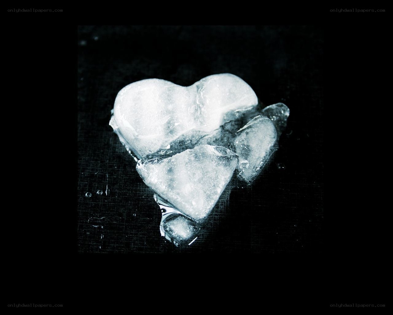 heart-shaped ice melting