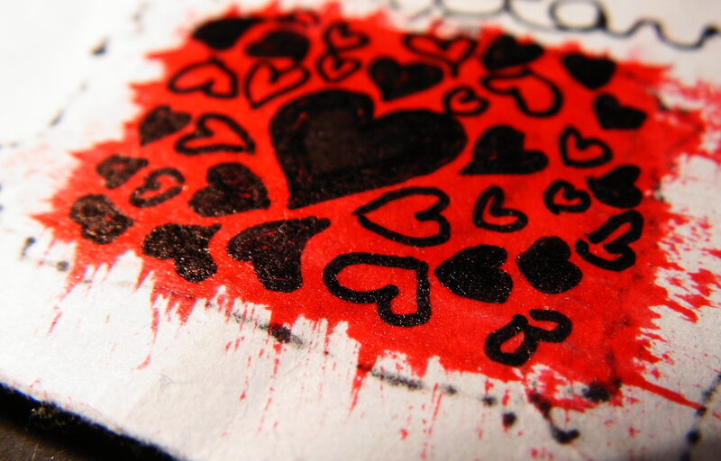 Heart-shaped Ink Splatter