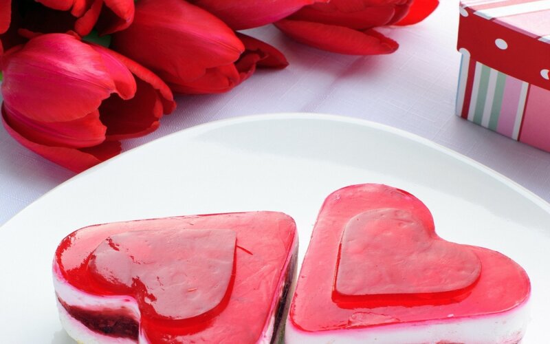 Heart-shaped Jellies — Red