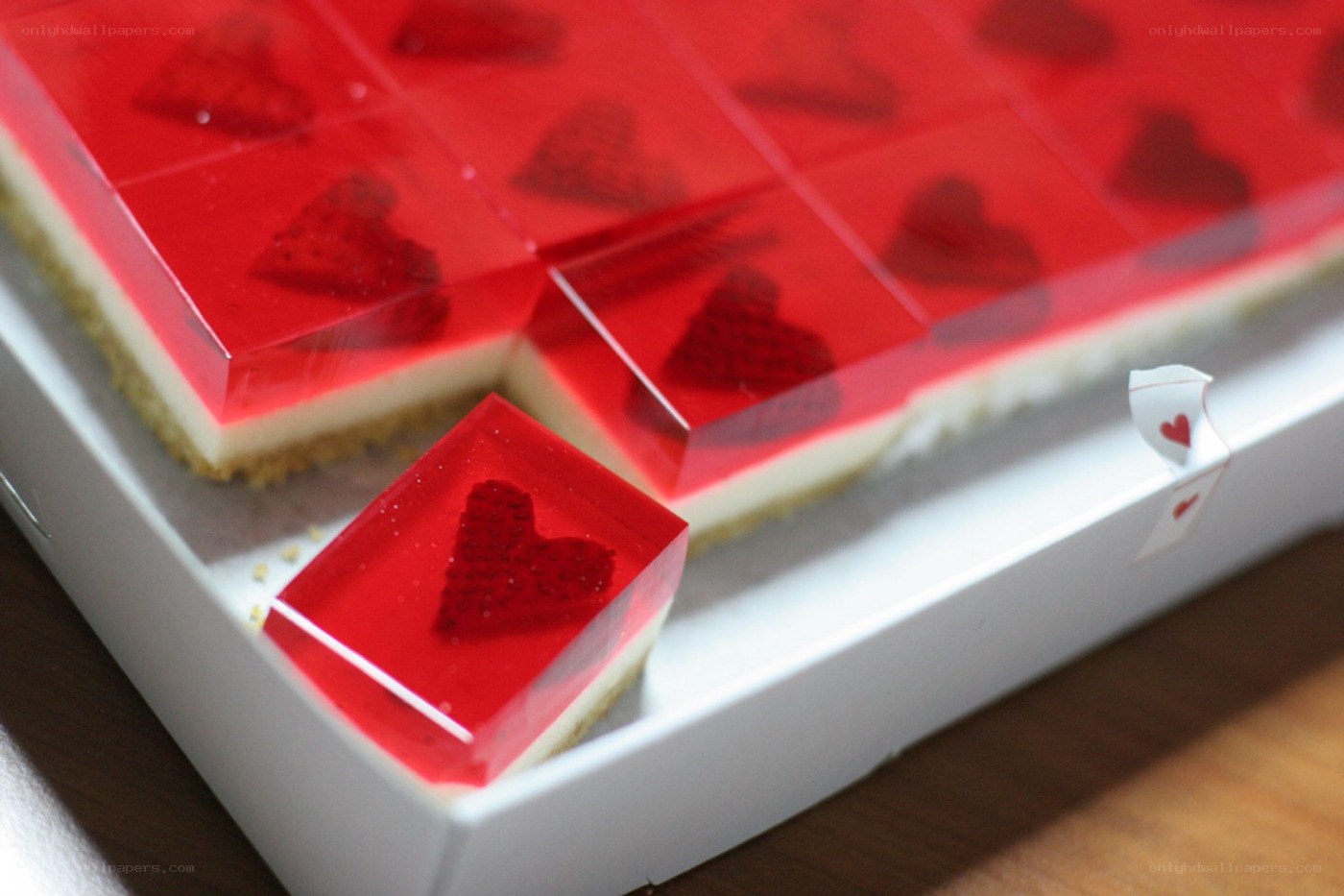 heart-shaped jello dessert