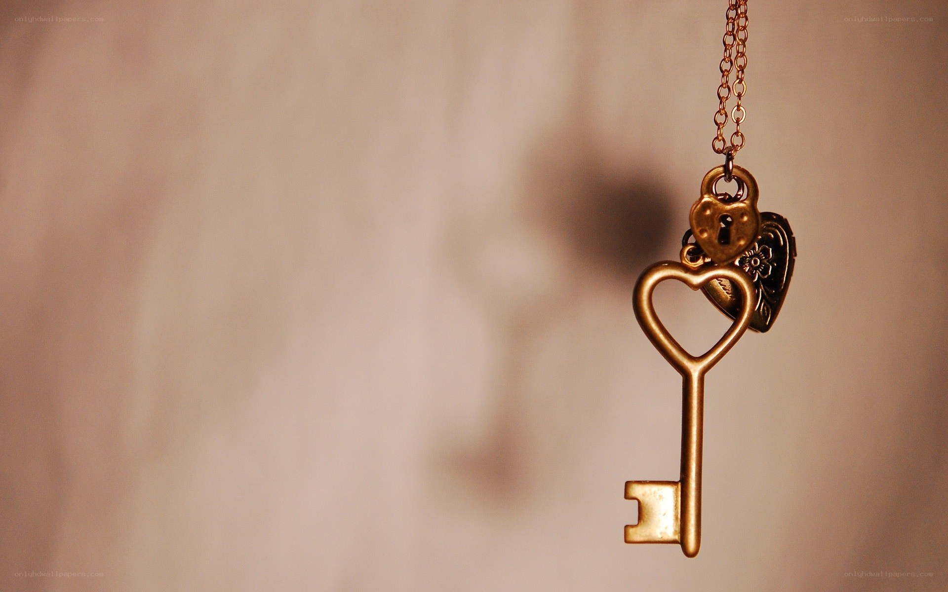 heart-shaped key necklace