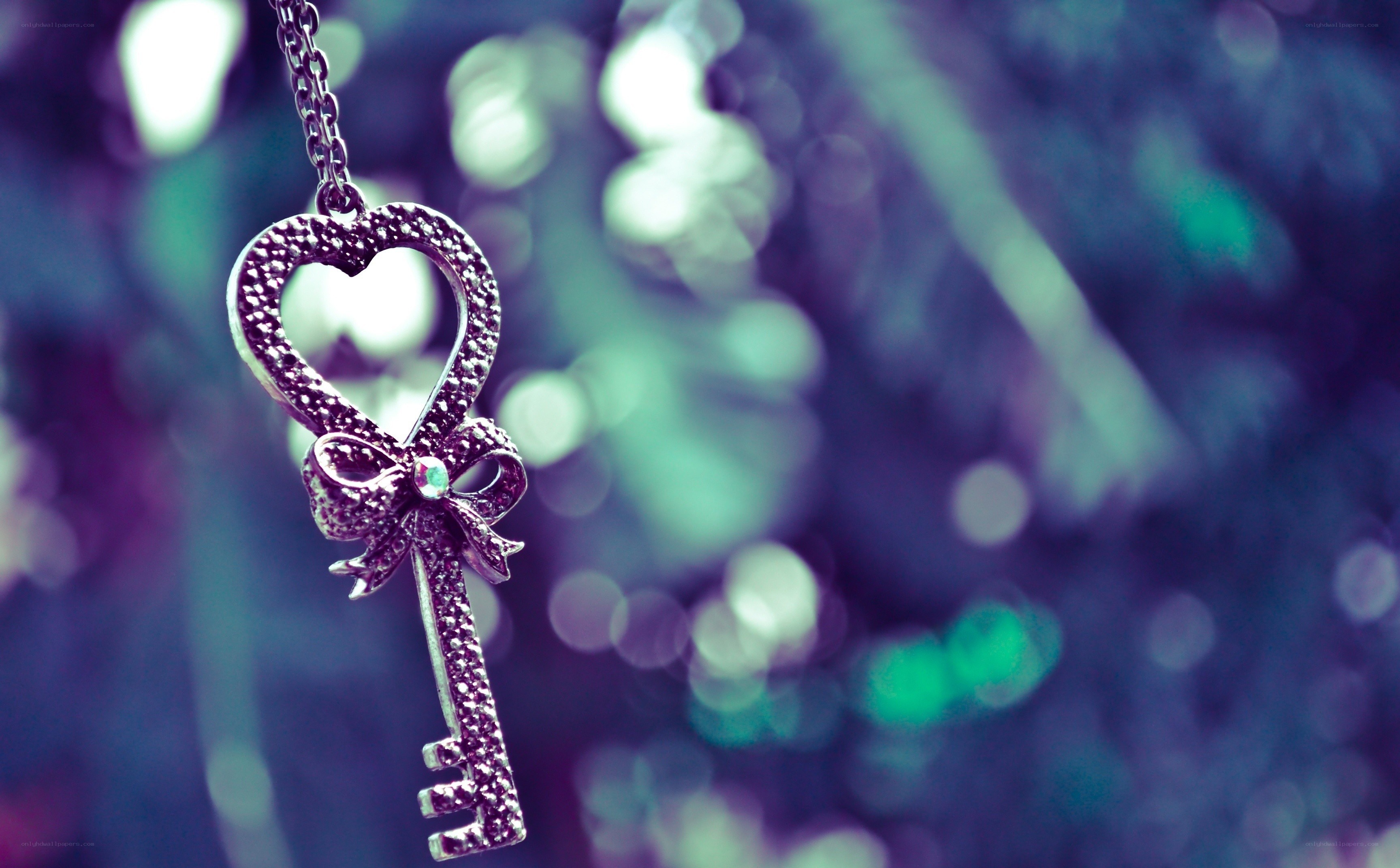 heart-shaped key necklace