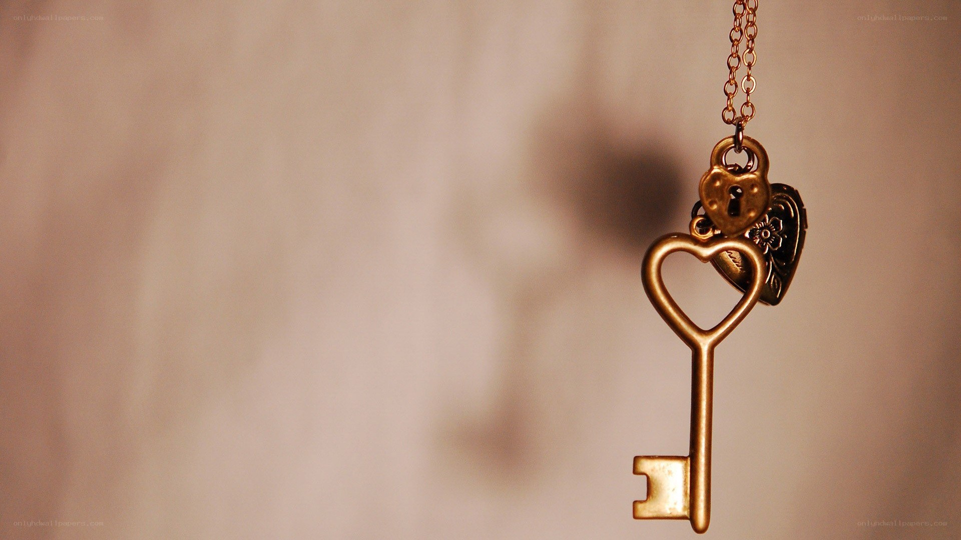 heart-shaped key necklace