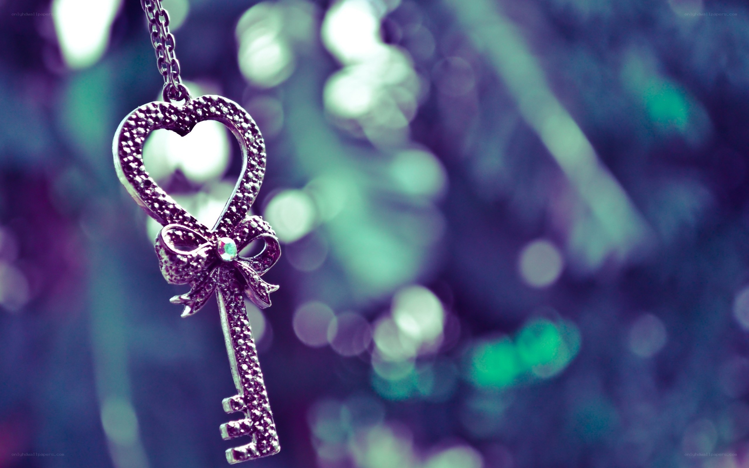 heart-shaped key necklace