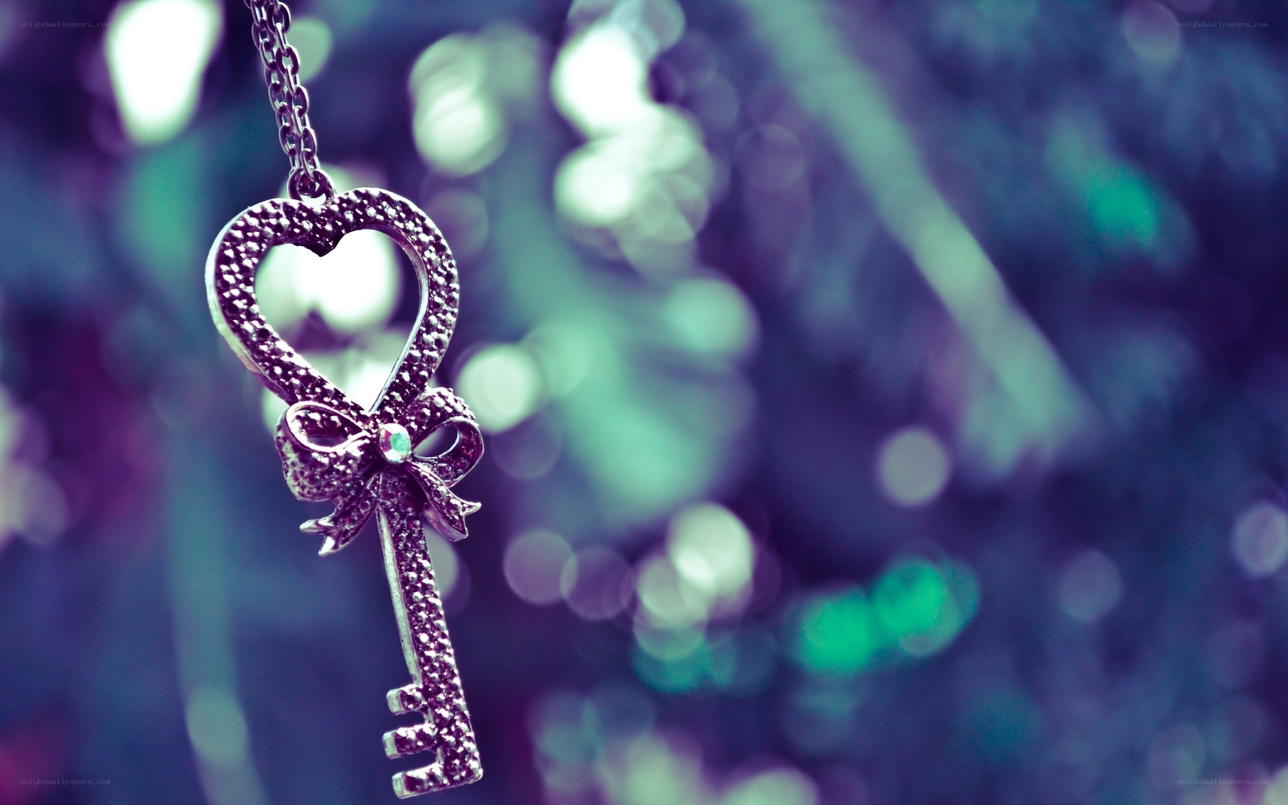 heart-shaped key necklace