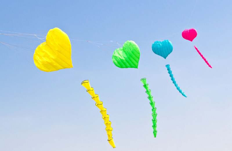 Heart-shaped Kites