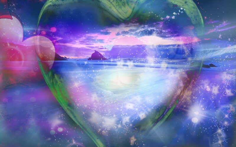 Heart-shaped Landscape — Purple