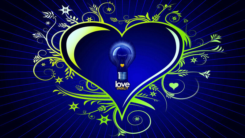Heart-shaped Light Bulb — Blue