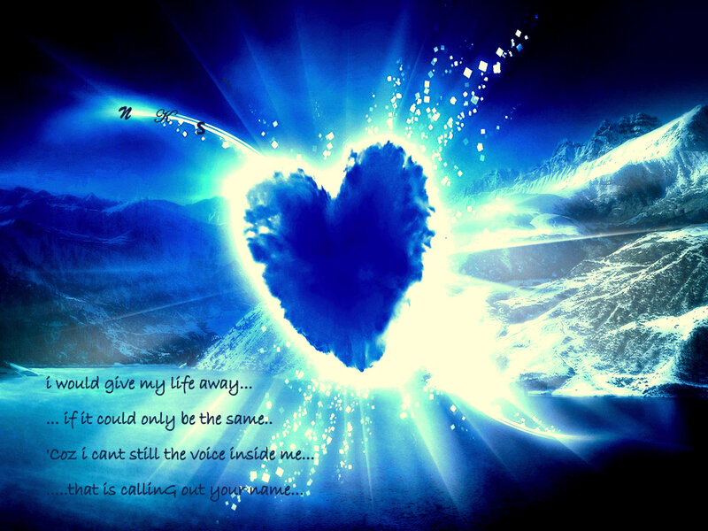 Heart-shaped Light in Mountains