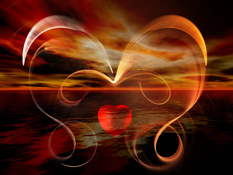 Heart-shaped Light over Water