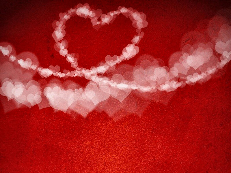Heart-shaped Light Pattern — Red
