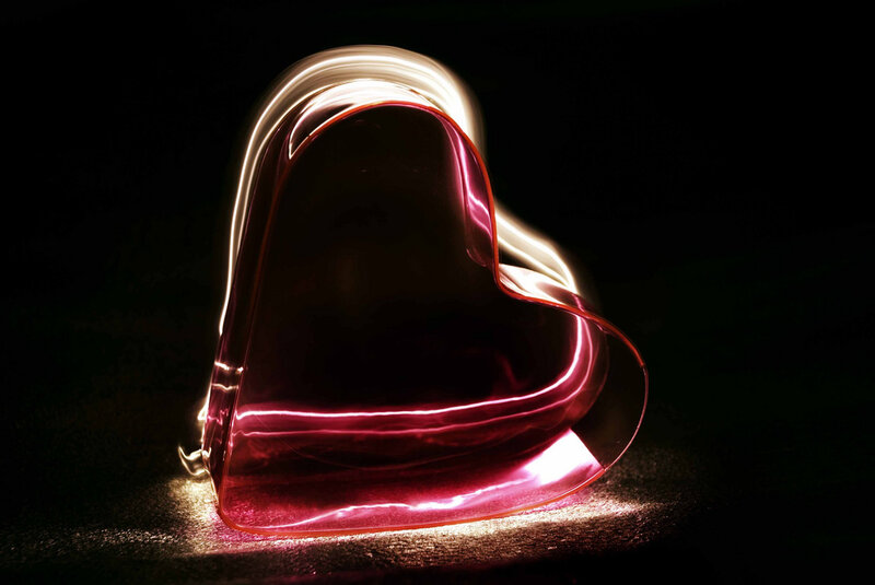 Heart-shaped Light Trail