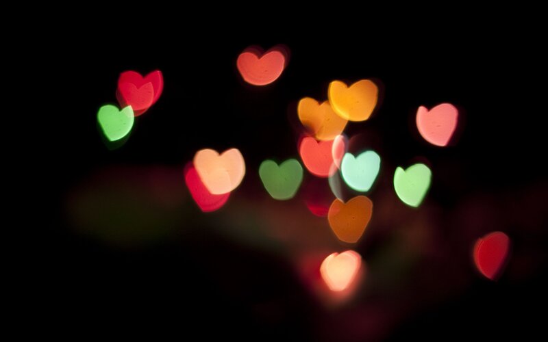 Heart-shaped Lights — Red