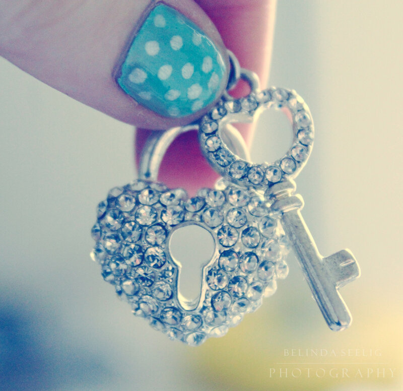 Heart-shaped Lock and Key — Silver
