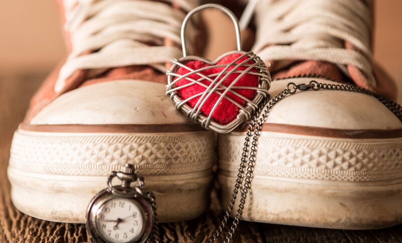 Heart-shaped Lock on Sneakers