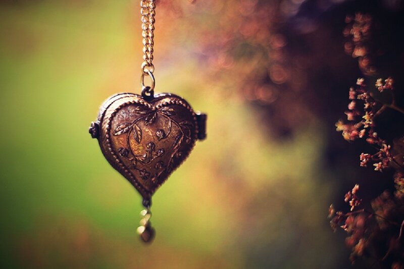 Heart-shaped Locket — Brown