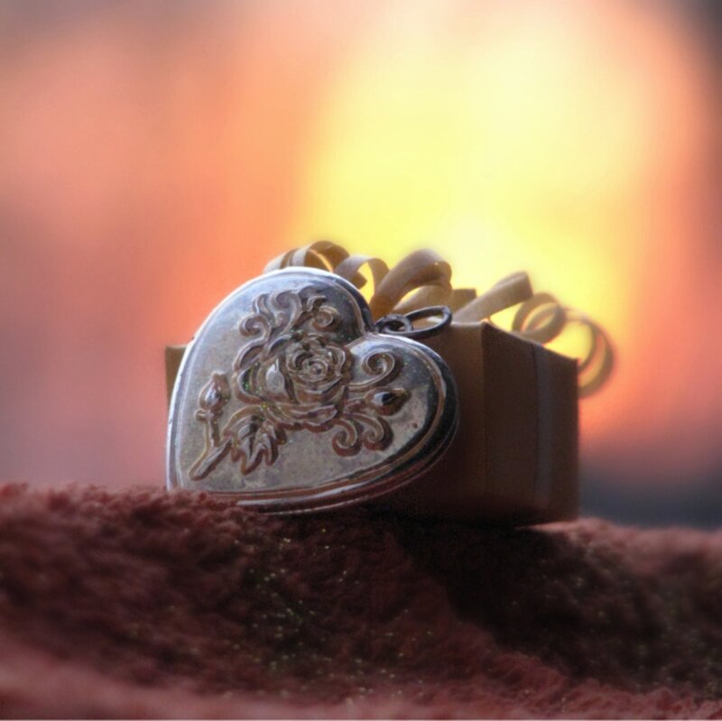 Heart-shaped Locket — Brown, Warm