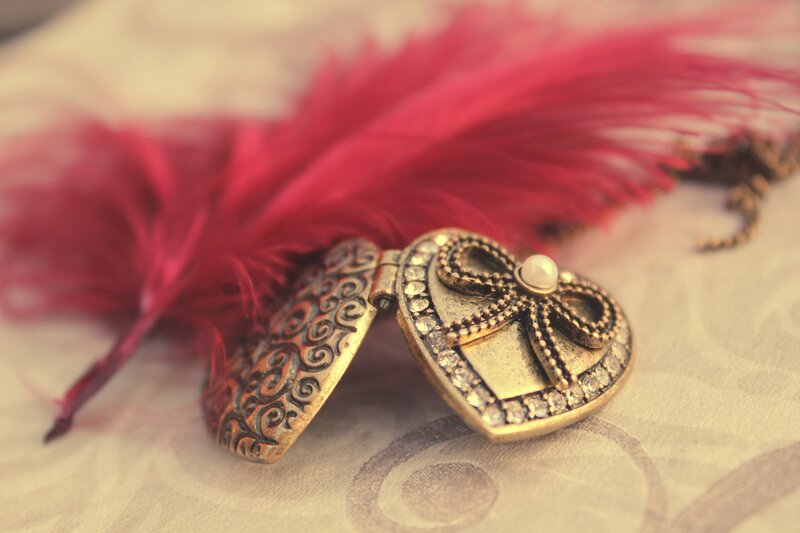 Heart-shaped Locket — Gold