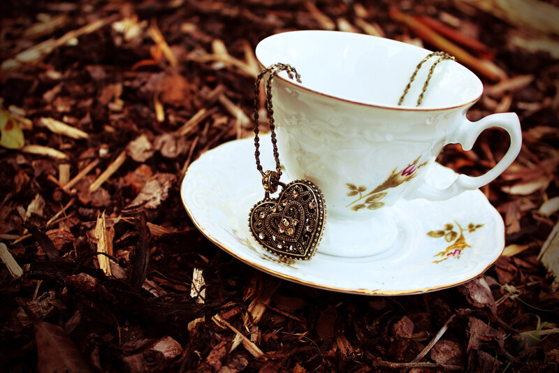 Heart-shaped Locket on Teacup