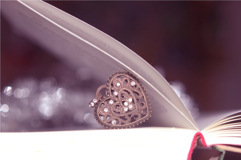 Heart-shaped Locket — Purple, Romantic, Photograph