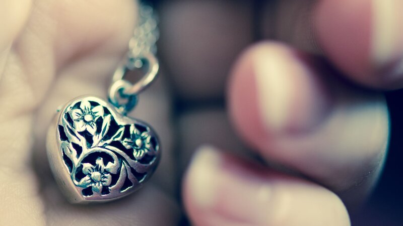 Heart-shaped Locket — Silver, Intimate, Photograph