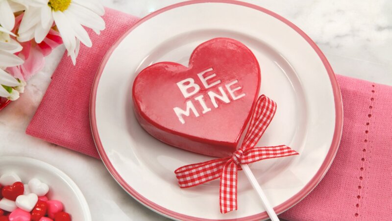 Heart-shaped Lollipop — Red, Romantic, Photograph