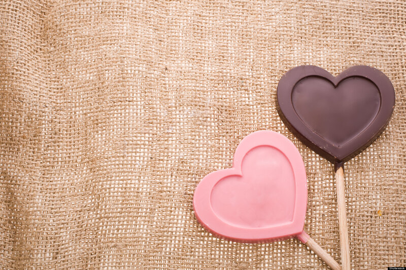 Heart-shaped Lollipops — Brown