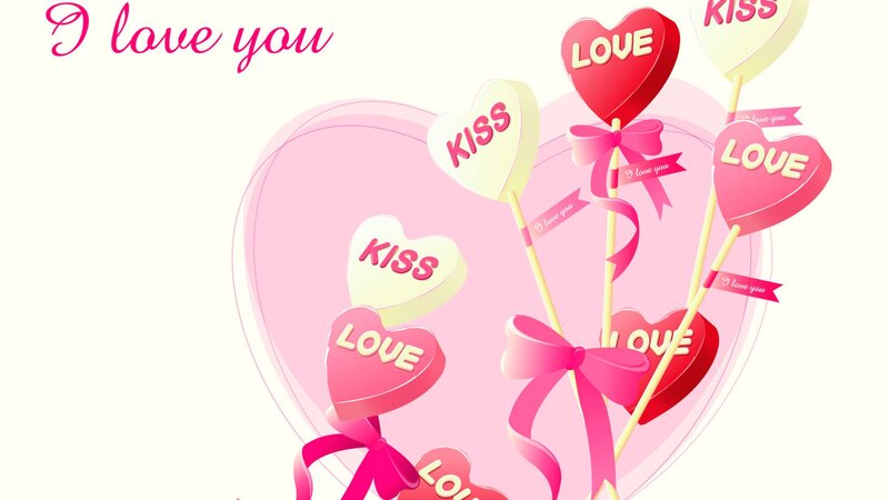 Heart-shaped Lollipops — Pink, Romantic