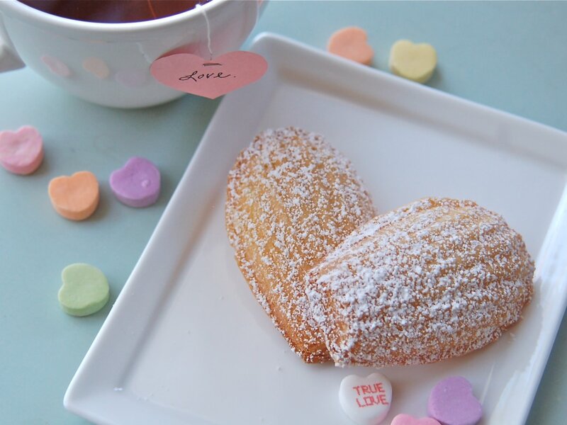 Heart-shaped Madeleines