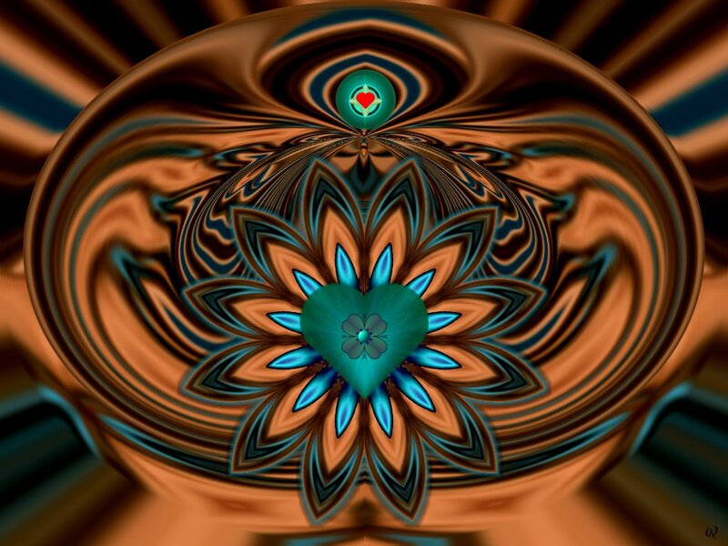 Heart-shaped Mandala — Brown