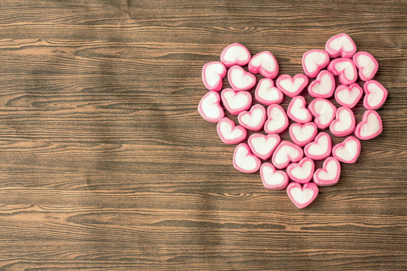 Heart-shaped Marshmallows — Pink, Calm