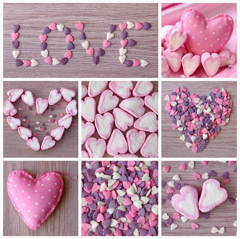 Heart-shaped Marshmallows — Pink, Sweet