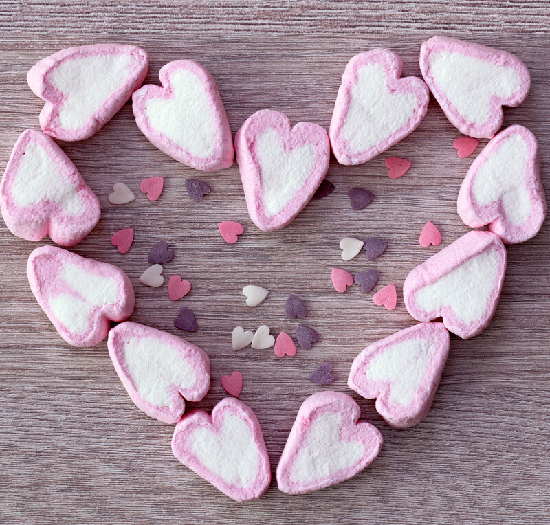 Heart-shaped Marshmallows