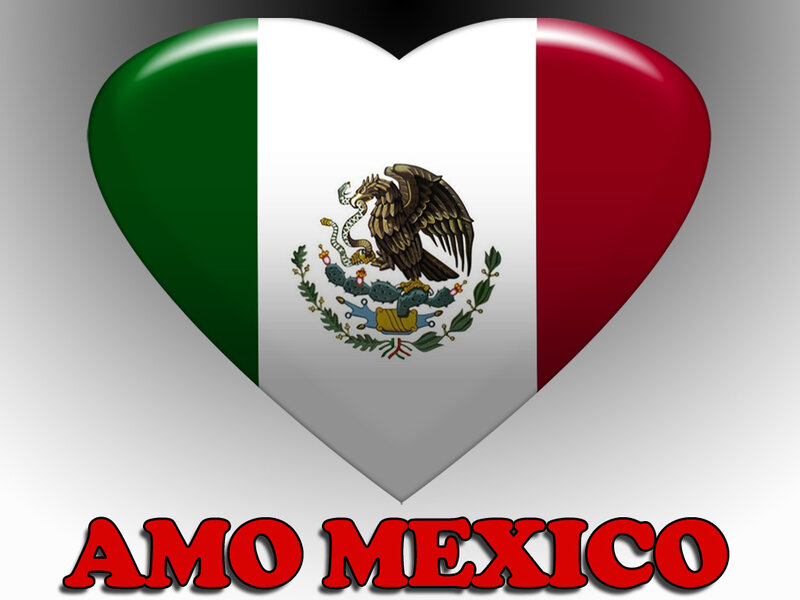 Heart-shaped Mexican flag