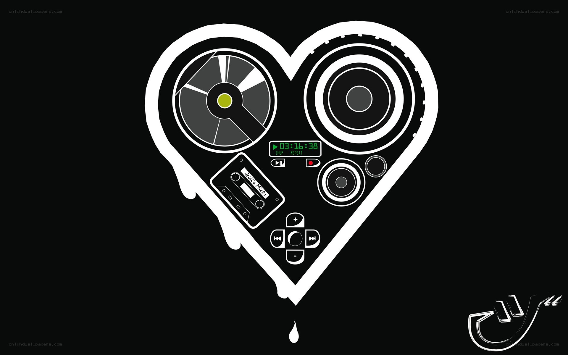 heart-shaped music player