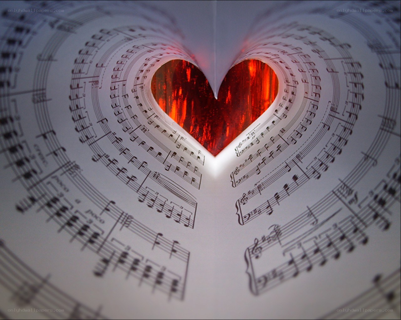 heart-shaped music sheet