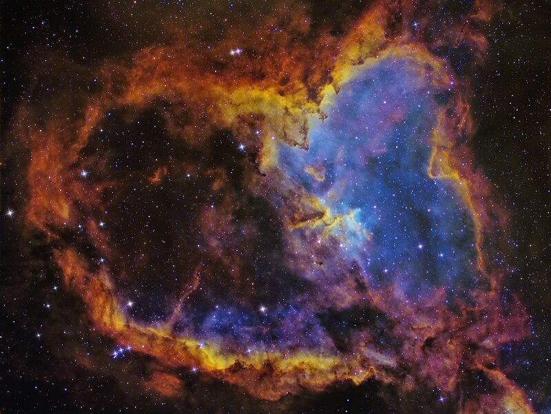 Heart-shaped Nebula — Blue, Cosmic