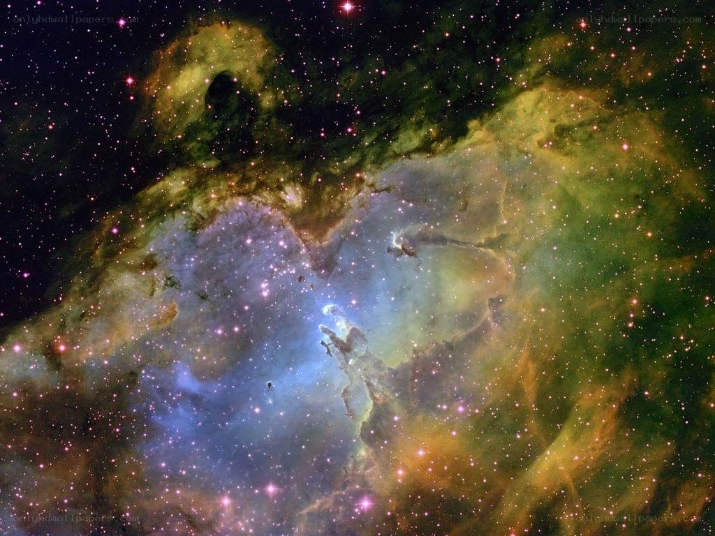 Heart-shaped nebula in space