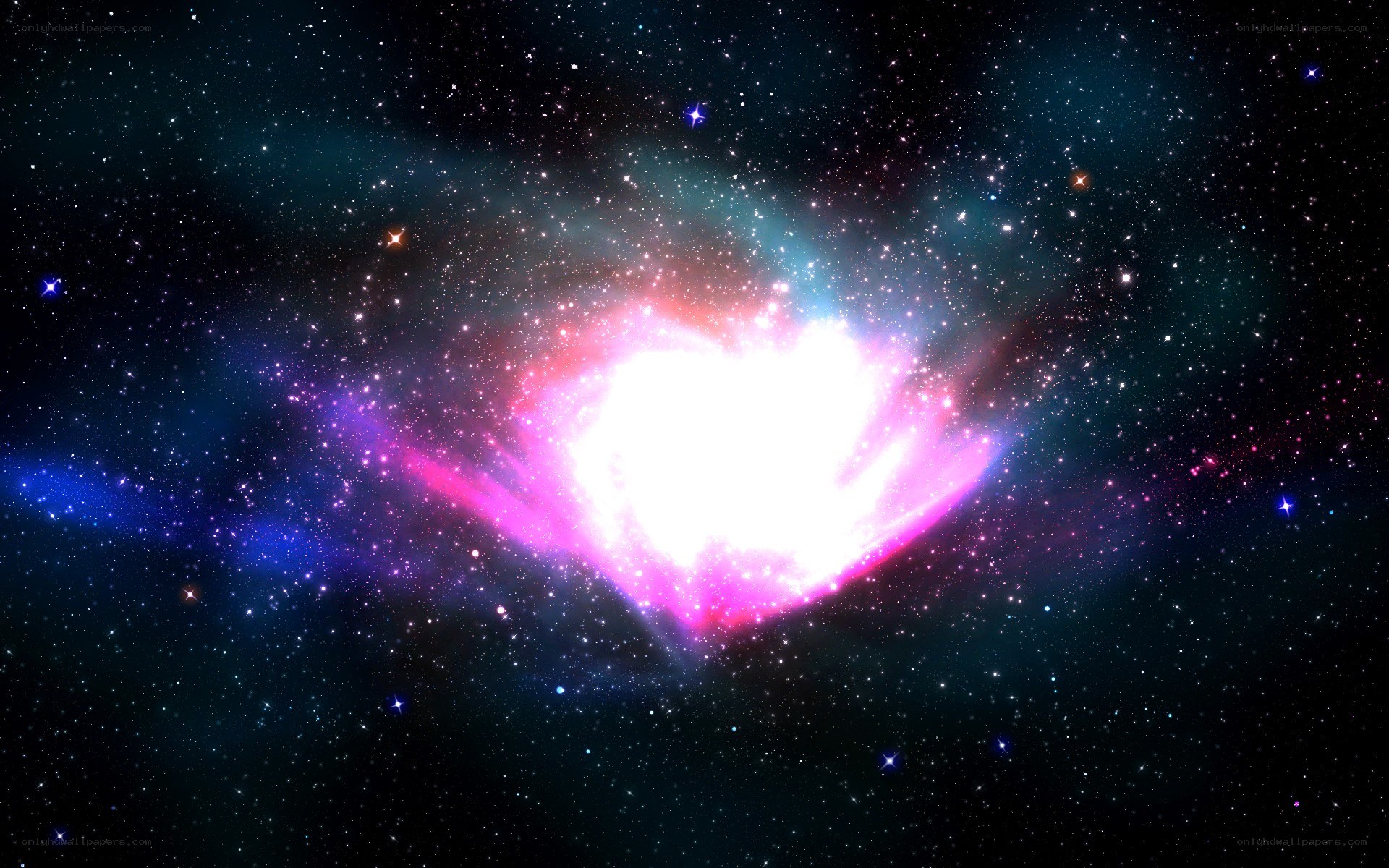 heart-shaped nebula in space