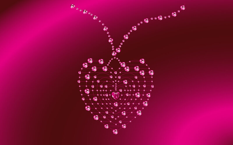 heart-shaped necklace design
