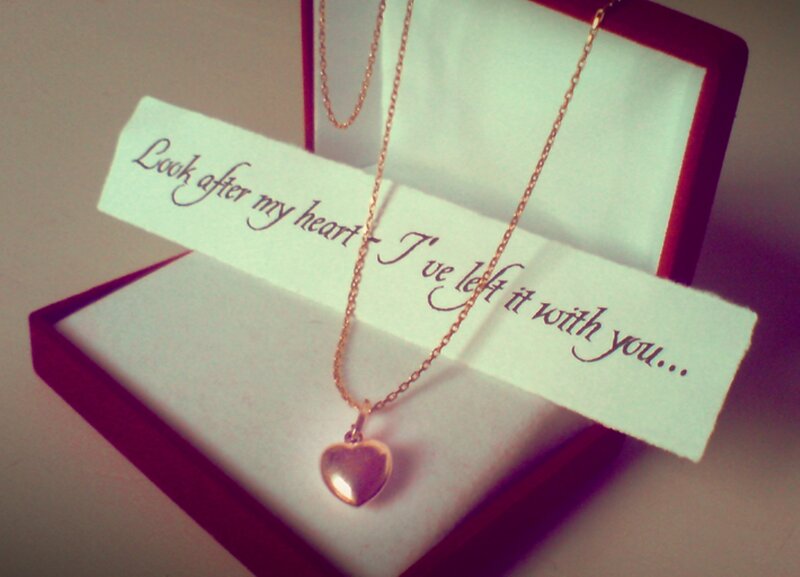 Heart-shaped Necklace — White