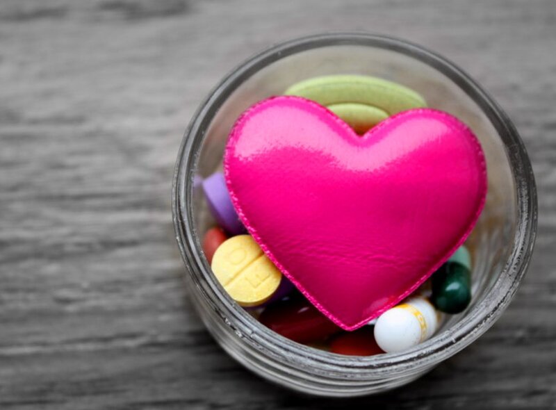 Heart-shaped Object in Jar — Pink