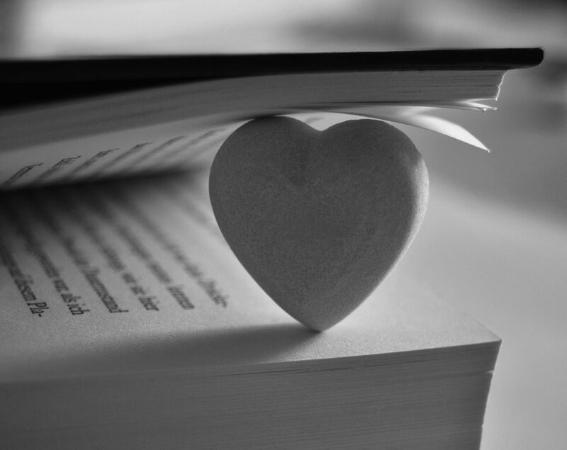 Heart-shaped Object on Book