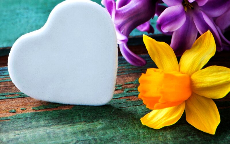 Heart-shaped Object with Flowers