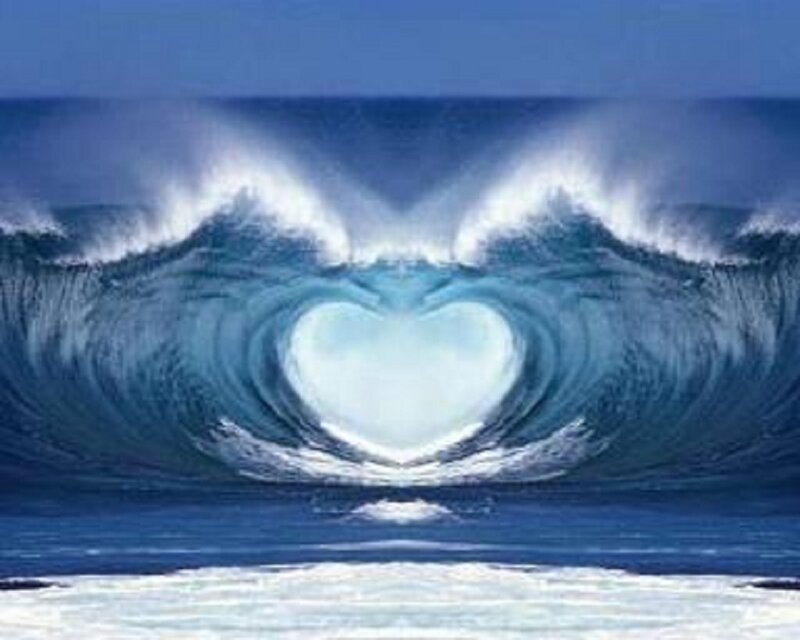 Heart-shaped Ocean Wave