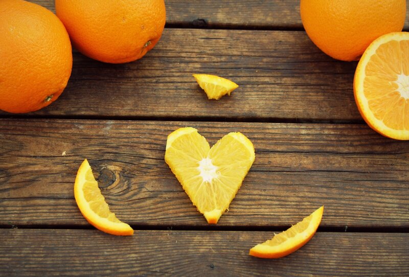 Heart-shaped Orange Slice