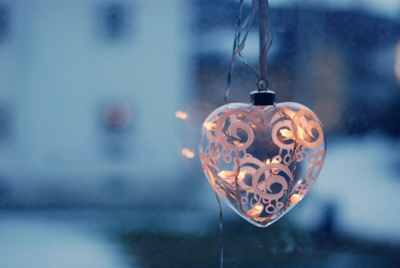 Heart-shaped Ornament — Blue, Calm