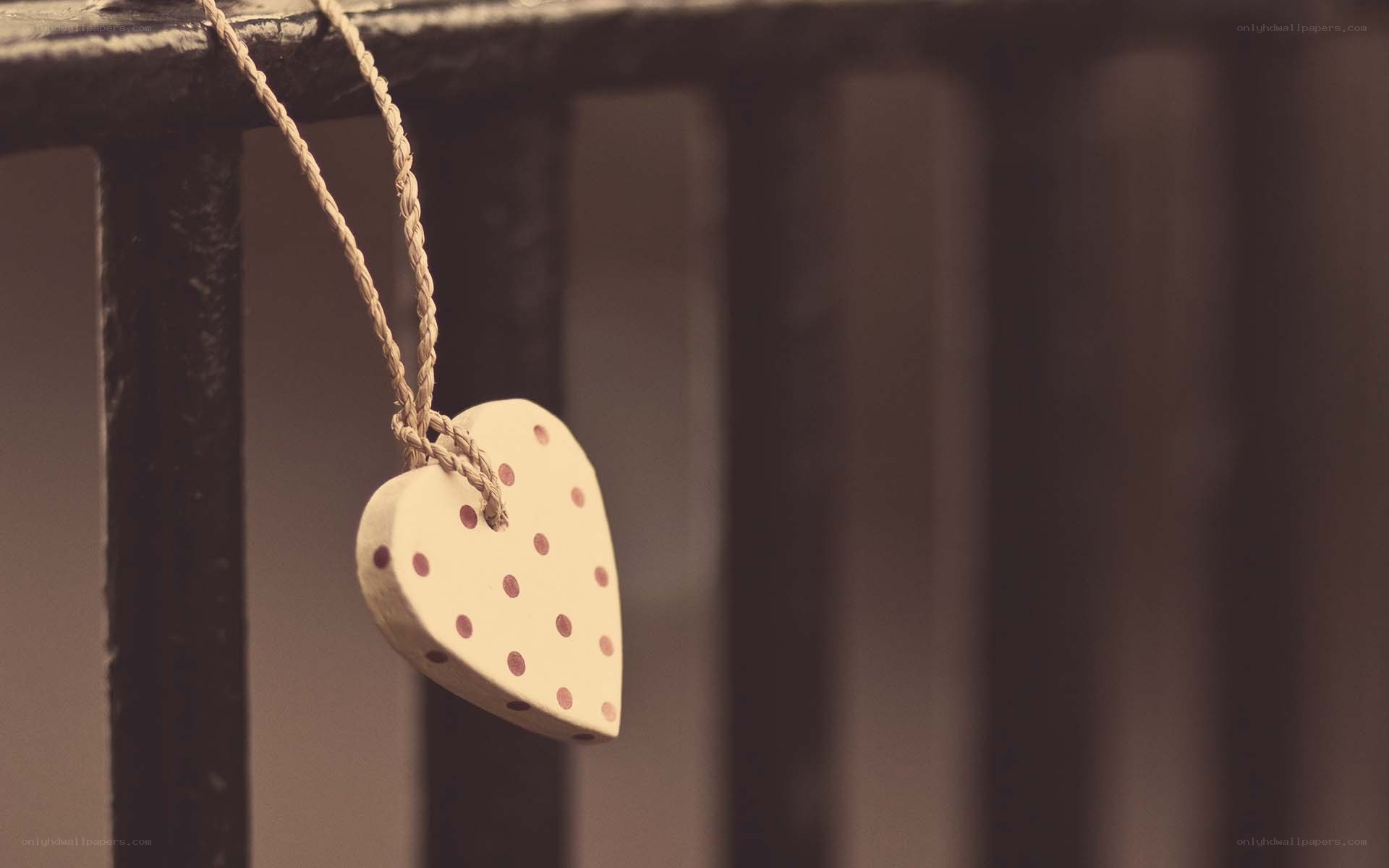 heart-shaped ornament hanging